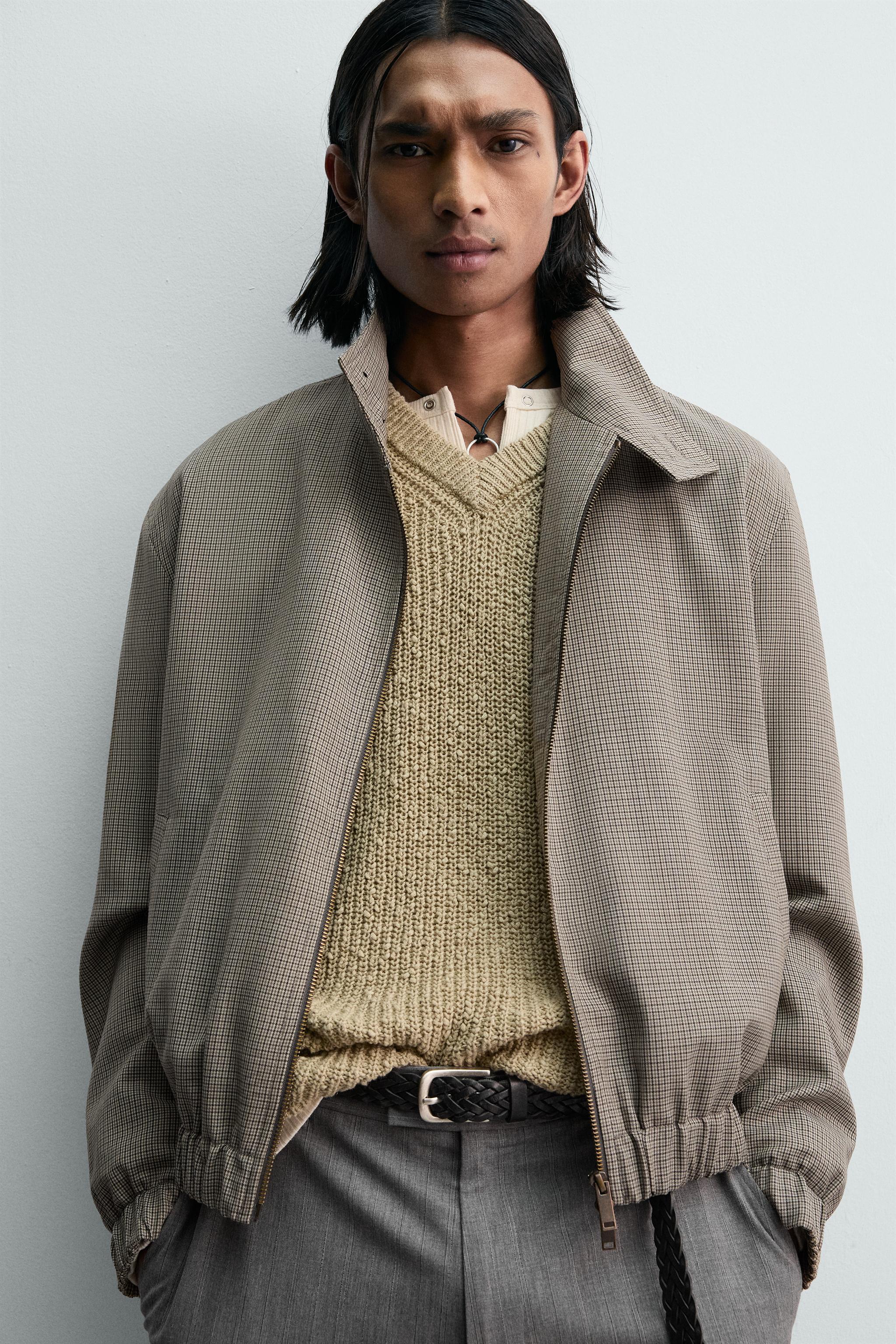 HOUNDSTOOTH RELAXED FIT JACKET